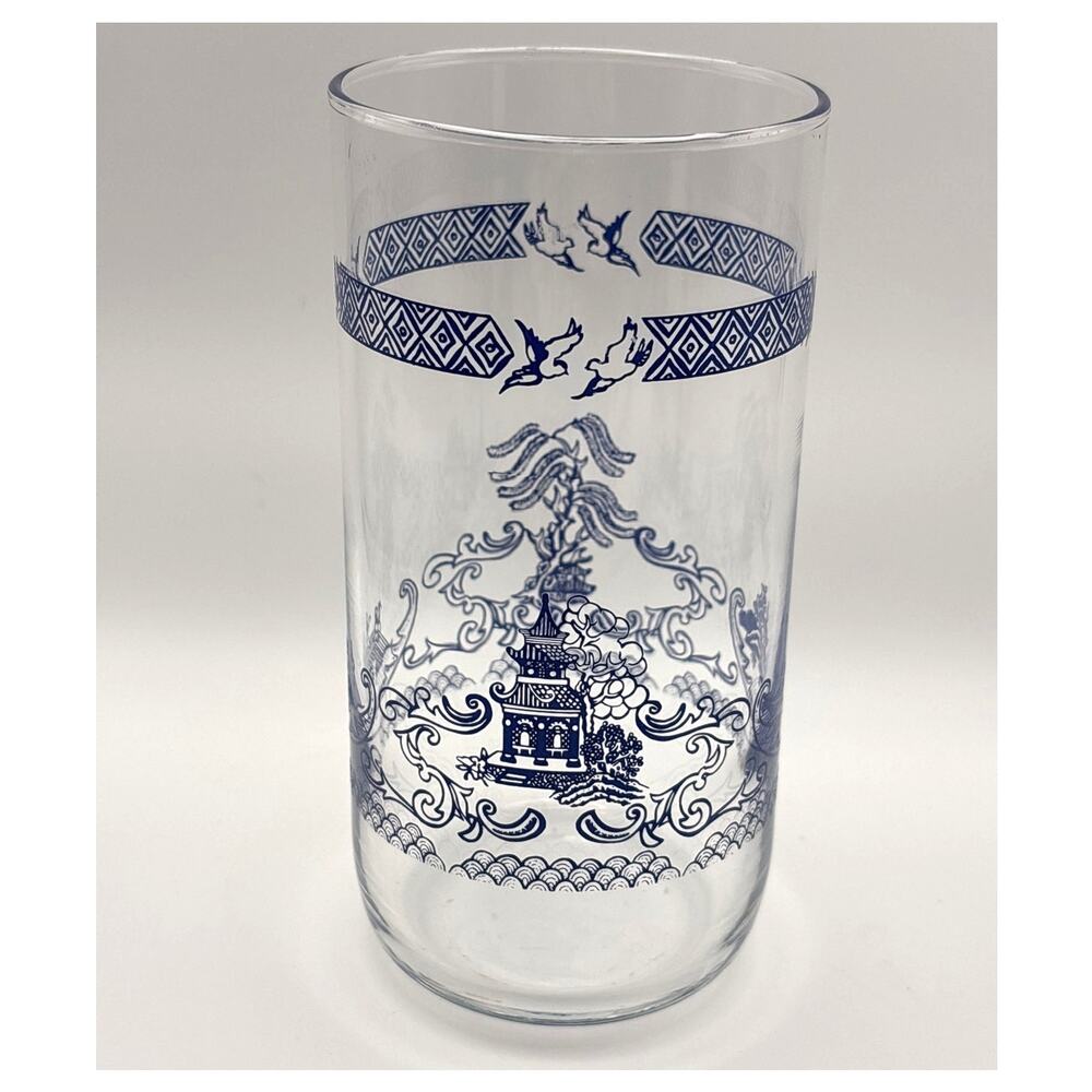 Blue Willow English Ironstone Replacement 16oz Tumbler Glass Made in England